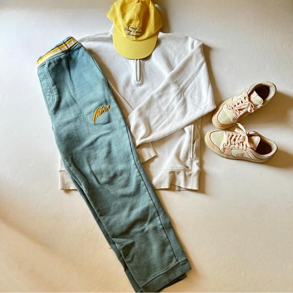 Y2K FUBU Baby Blue Yellow Embroidered Sweatpants | - Picture 4 of 7